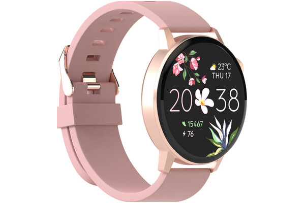 Smartwatch FOREVER SB350 Forevive 1.32" różowo-złoty