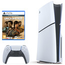 Konsola Sony PlayStation 5 Slim 1TB biało-czarny + Uncharted Kolekcja Dziedzictwo Złodziei