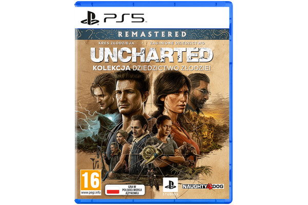 Konsola Sony PlayStation 5 Slim 1TB biało-czarny + Uncharted Kolekcja Dziedzictwo Złodziei