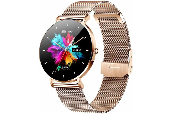 Smartwatch Manta SWU501GD Alexa 1.32" złoty