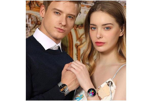 Smartwatch Manta SWU501GD Alexa 1.32" złoty