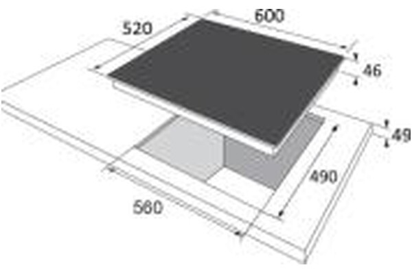 Płyta gazowa z palnikami AMICA PG6711SRW