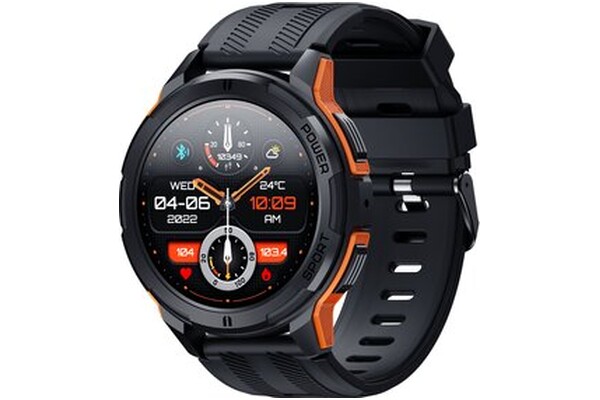 Smartwatch OUKITEL BT10 Rugged Sport 1.43" czarno-pomarańczowy