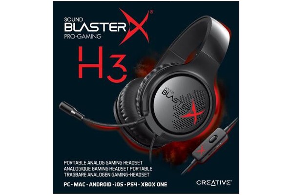 Słuchawki Creative Sound BlasterX H3 Nauszne Przewodowe