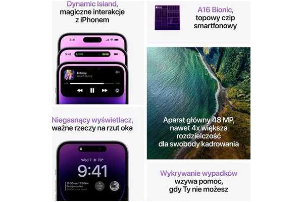 Smartfon Apple iPhone 14 Pro Max 5G fioletowy 6.7" 6GB/512GB