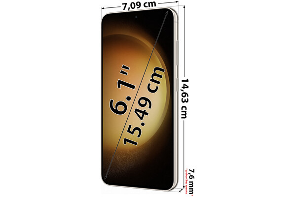 Smartfon Samsung Galaxy S23 5G kremowy 6.1" 8GB/256GB