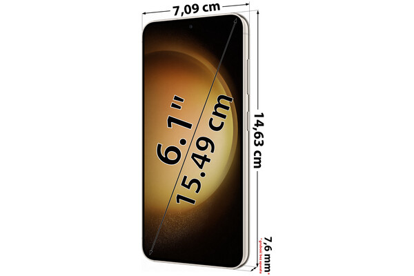 Smartfon Samsung Galaxy S23 5G kremowy 6.1" 8GB/128GB