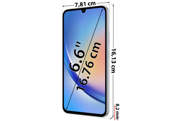 Smartfon Samsung Galaxy A34 5G srebrny 6.6" 6GB/128GB