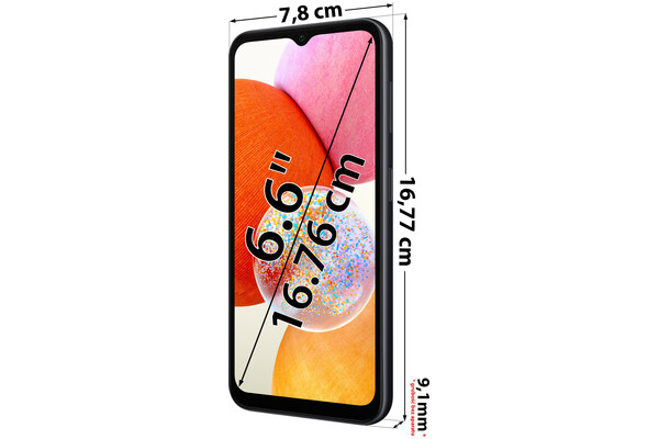 Smartfon Samsung Galaxy A14 czarny 6.6" 4GB/64GB