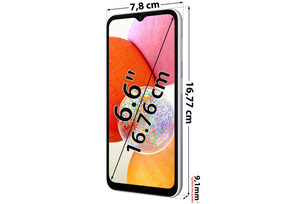 Smartfon Samsung Galaxy A14 srebrny 6.6" 4GB/64GB