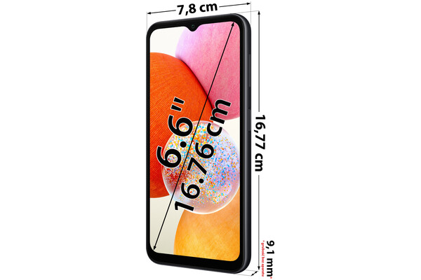 Smartfon Samsung Galaxy A14 czarny 6.6" 4GB/128GB