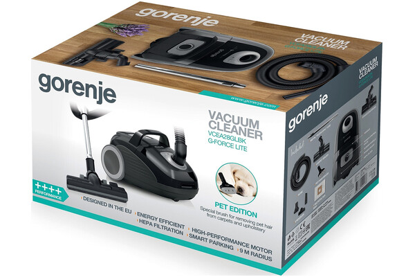 Odkurzacz Gorenje VCEA28GLBK G-Force Lite Pet tradycyjny workowy 700W czarny