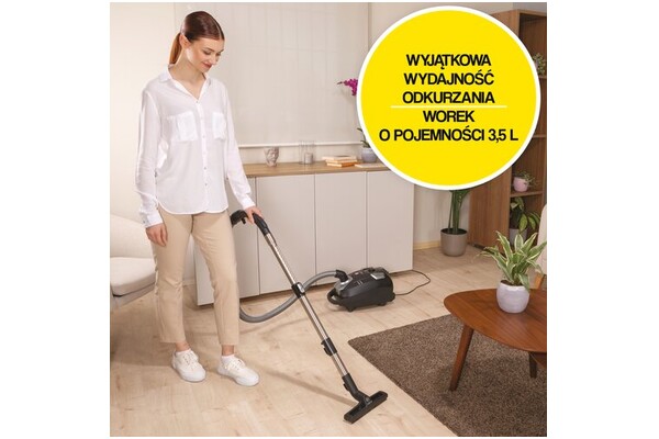 Odkurzacz HOOVER HE322PET011 tradycyjny workowy 850W czarny