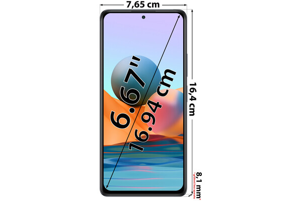 Smartfon Xiaomi Redmi Note 10 Pro szary 6.67" 6GB/128GB