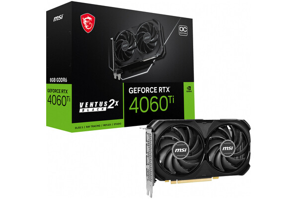 Karta graficzna MSI RTX 4060 Ti Ventus 2X OC 8GB GDDR6