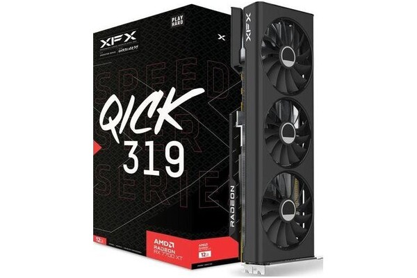 Karta graficzna XFX RX 7700 XT Speedster QICK 319 Black 12GB GDDR6