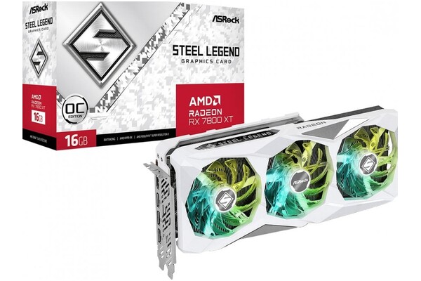 Karta graficzna ASrock RX 7800 XT Steel Legend OC 16GB GDDR6