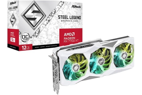 Karta graficzna ASrock RX 7700 XT Steel Legend OC 12GB GDDR6