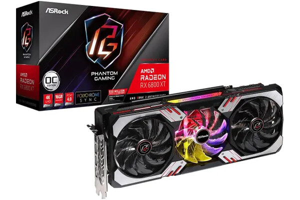 Karta graficzna ASrock RX 6800 XT Phantom Gaming OC 16GB DDR6