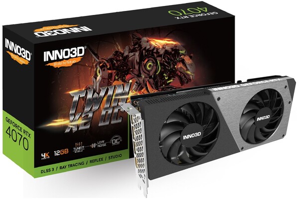 Karta graficzna Inno3D RTX 4070 Twin X2 OC 12GB GDDR6X