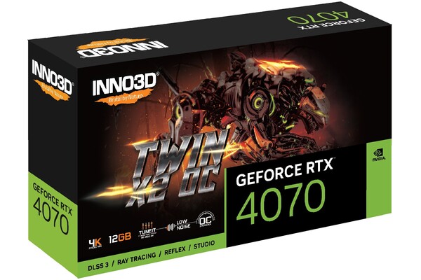 Karta graficzna Inno3D RTX 4070 Twin X2 OC 12GB GDDR6X
