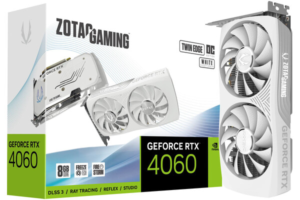 Karta graficzna ZOTAC RTX 4060 Twin Edge White OC 8GB GDDR6