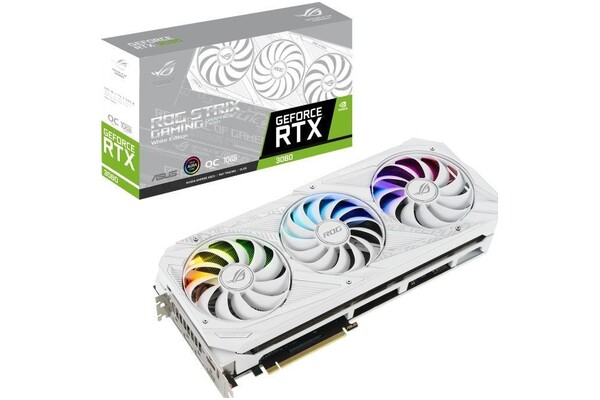 Karta graficzna ASUS RTX 3080 V2 ROG Strix White Gaming OC 10GB GDDR6X