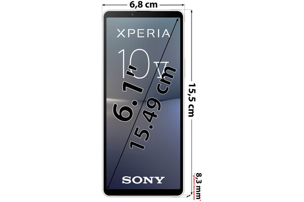 Smartfon Sony Xperia 10 V 5G biały 6.1" 6GB/128GB