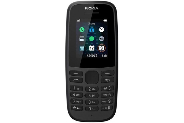 Smartfon NOKIA 105 czarny 1.77" poniżej 0.1GB/poniżej 0.5GB