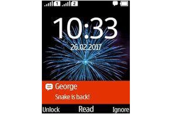 Smartfon NOKIA 3310 czerwony 2.4" poniżej 0.1GB/poniżej 0.5GB