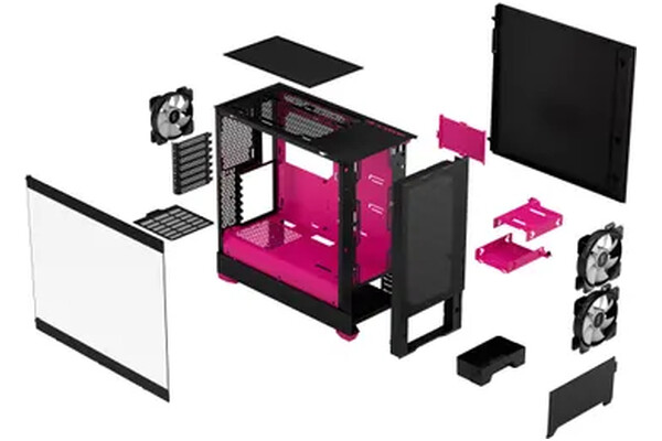 Obudowa PC Fractal Design Pop Air TG Tower Czarno-fioletowy