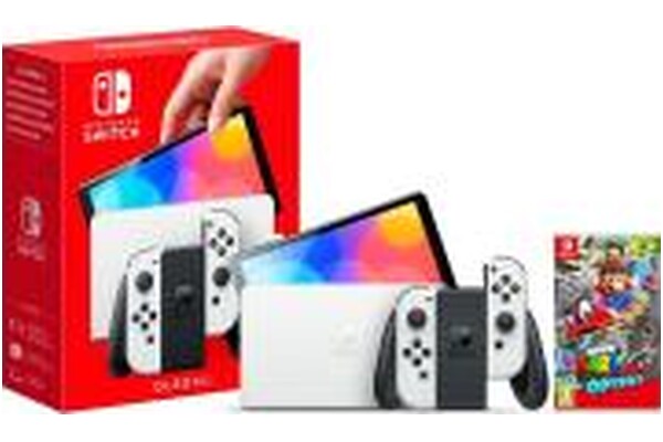 Konsola Nintendo Switch OLED 64GB Czerwono-niebieski + Super Mario Odyssey