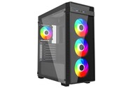Obudowa PC Gembird CCCFCK700 Fornax K700 Midi Tower Czerwono-złoty
