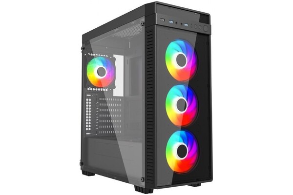Obudowa PC Gembird CCCFCK700 Fornax K700 Midi Tower Czerwono-złoty
