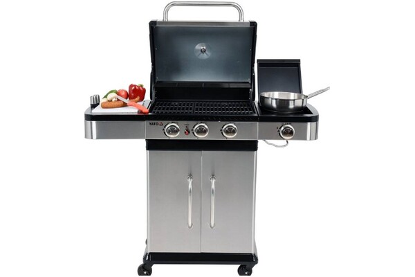 Grill gazowy YATO YG20018 palniki 3+1szt moc 11.2kW