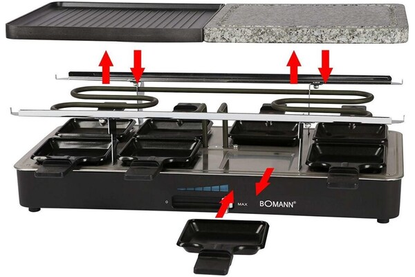 Grill elektryczny Raclette Bomann RG2279CB 1400W