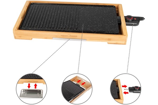 Grill elektryczny Stołowy Profi Cook PCTYG1143 2200W