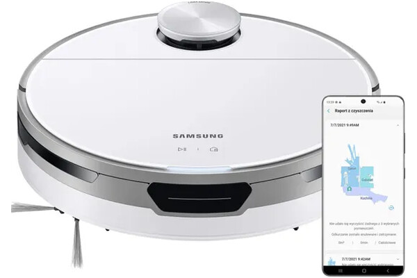 Odkurzacz Samsung VR30T80313W Jet Bot 80 robot sprzątający bezworkowy 60W biały
