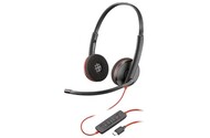Słuchawki Plantronics BLACKWIRE 3220 Nauszne Przewodowe czarno-czerwony