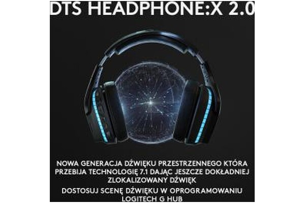 Słuchawki Logitech G935 G Pro X Nauszne Bezprzewodowe niebieski