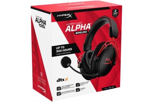 Słuchawki HYPERX Cloud Alpha Nauszne Bezprzewodowe czerwony