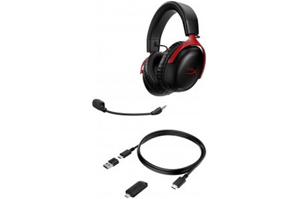Słuchawki HYPERX Cloud 3 Nauszne Bezprzewodowe czerwony