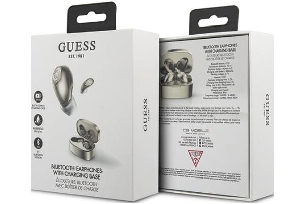 Słuchawki Guess GUTWSJL4GGO Dokanałowe Bezprzewodowe złoty