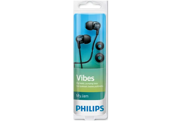 Słuchawki Philips SHE3700BK00 Dokanałowe Przewodowe czarny
