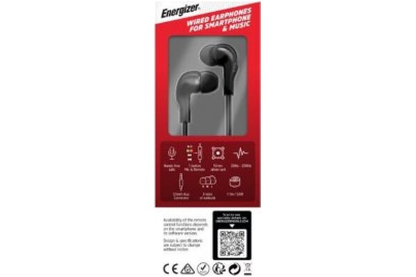 Słuchawki Energizer CIA5 Classic Dokanałowe Przewodowe