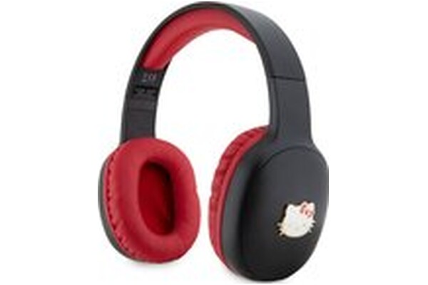 Słuchawki Hello KItty HKBHA1BKHLMK Metal Logo Oval Shape Nauszne Bezprzewodowe czarno-czerwony