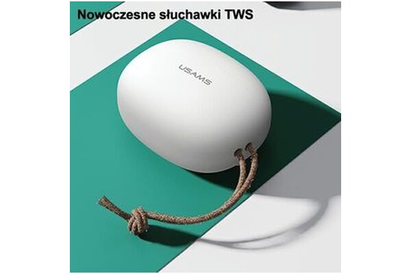 Słuchawki USAMS BHUES01 Dokanałowe Bezprzewodowe biały