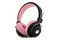Słuchawki Hello KItty HKBH9KHLMP Metal Logo Round Shape Nauszne Bezprzewodowe Czarno-różowy