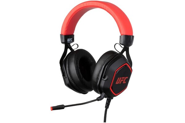 Słuchawki Konix UFC Casque Gaming Nauszne Przewodowe czarno-czerwony