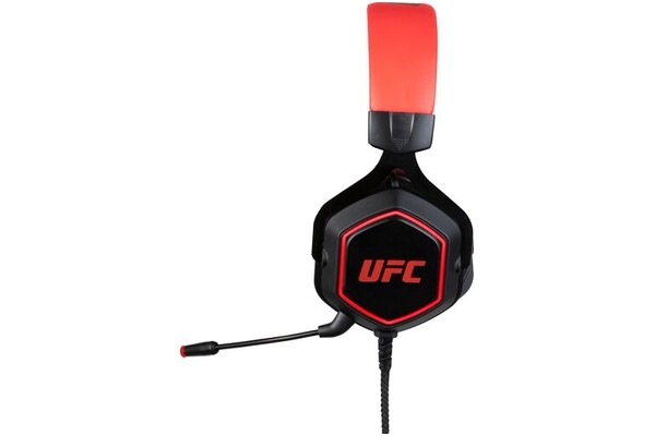 Słuchawki Konix UFC Casque Gaming Nauszne Przewodowe czarno-czerwony